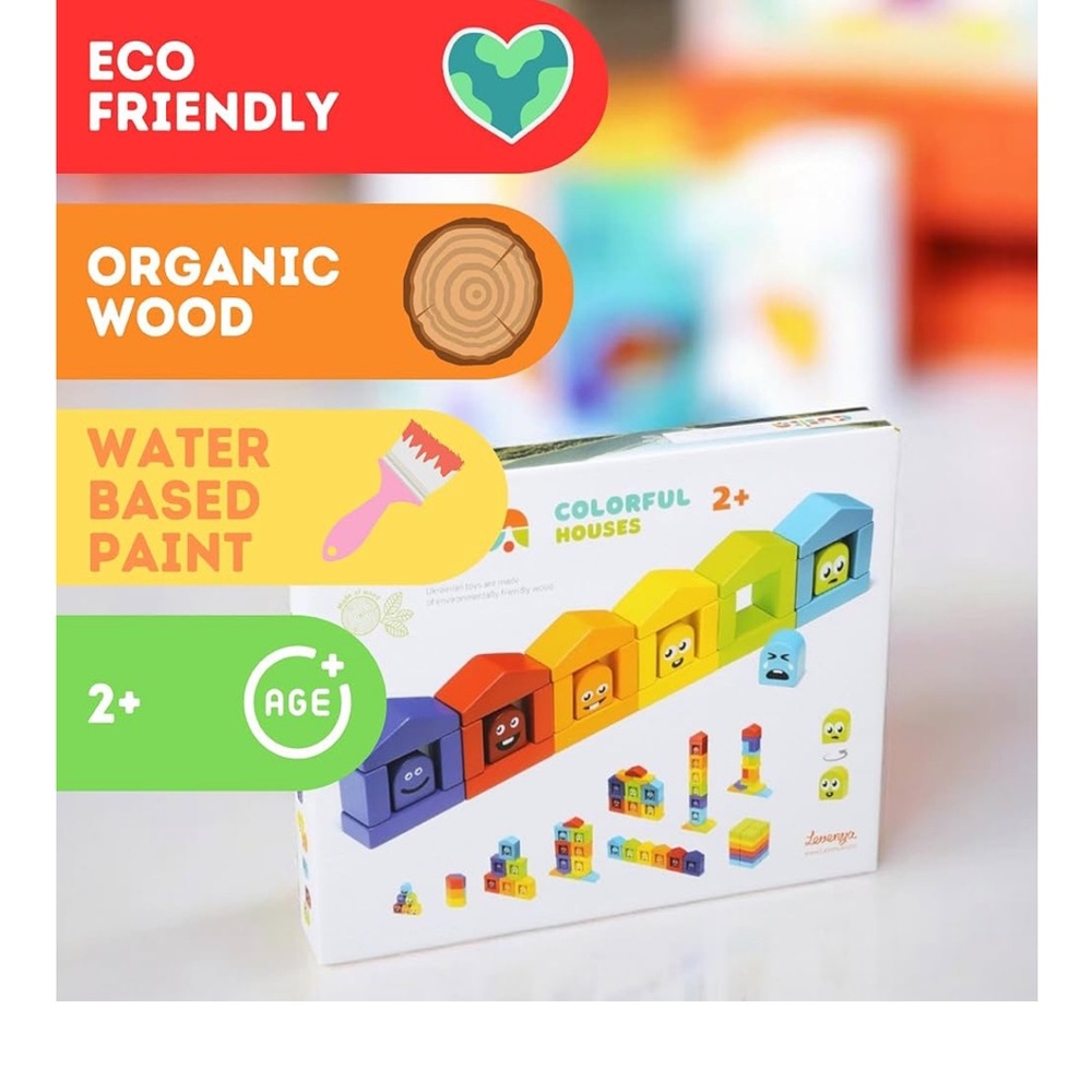 Cubika Montessori colorful Emotion building blocks - Picture 6 of 7